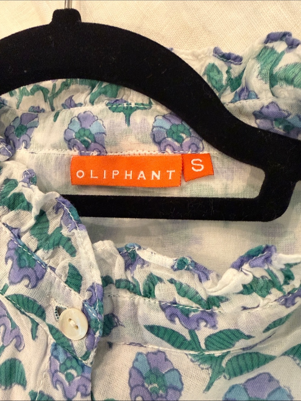 Oliphant Ruffle Color Button Maxi Dress Size S - Picture 3 of 4